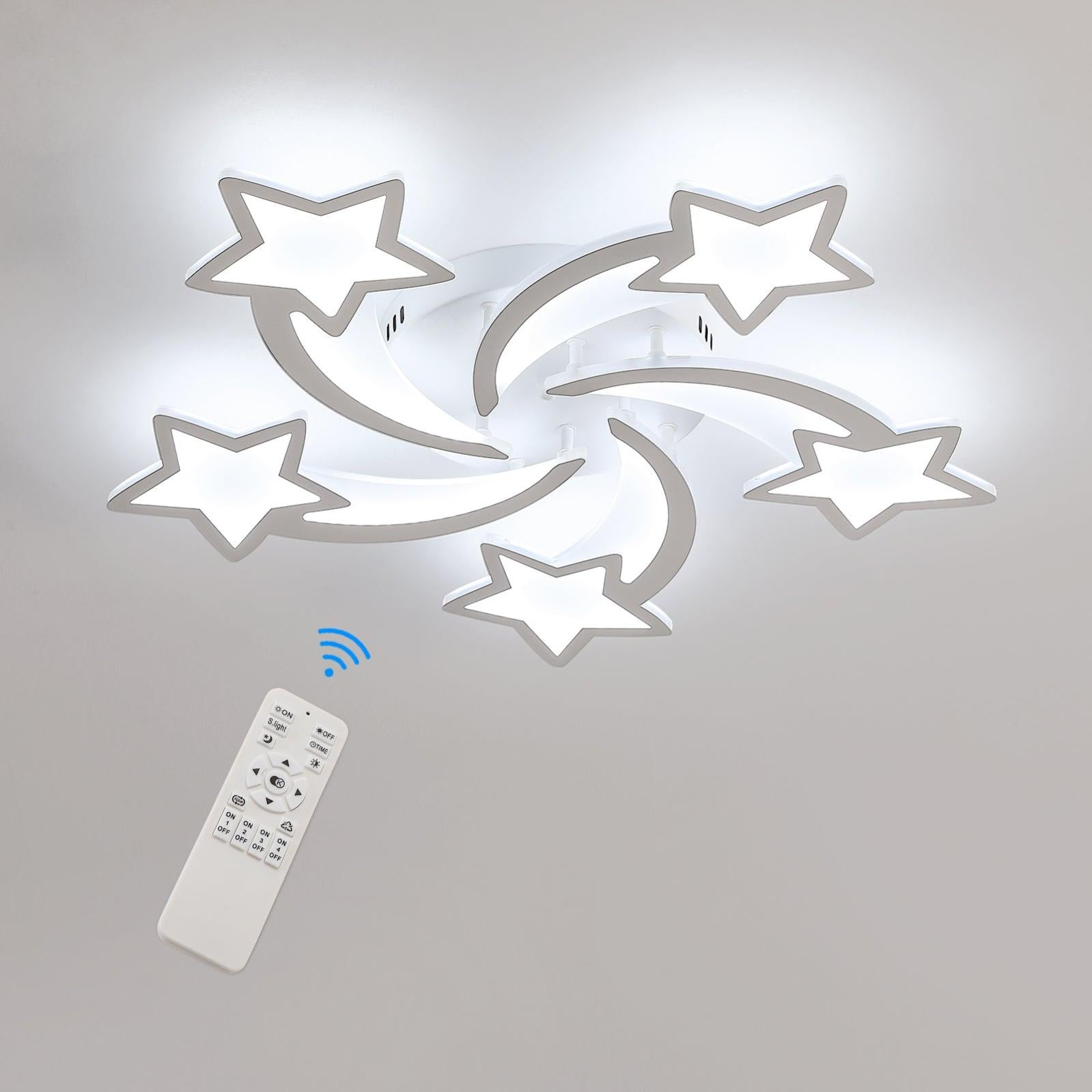 Ventilatore A Soffitto Con Luci LED A Forma Di Cuore, 42W, Telecomando, Dimmerabile 3000K-6500K, Oro, Per Camere E Soggiorni - 6