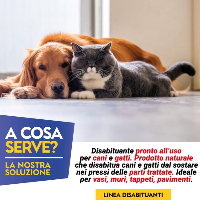 Spray Disabituante Pipì Cani e Gatti per Interni ed Esterni