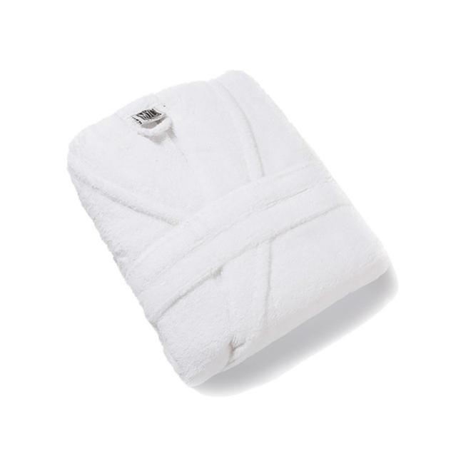 Albornoz de rizo 100% algodón tallas para adulto. blanco m