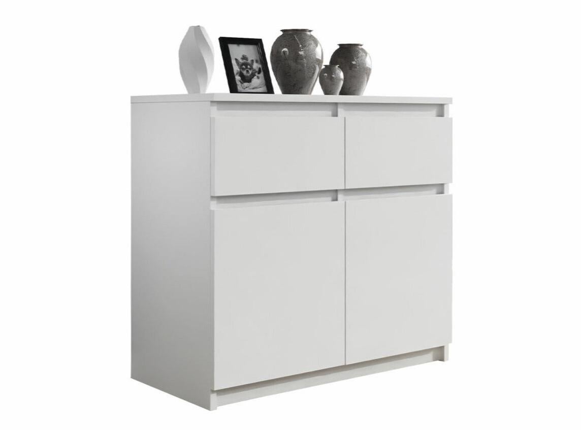 Commode Miami 329, Blanc, Avec tiroirs et portes, Number of drawers: 2. ...