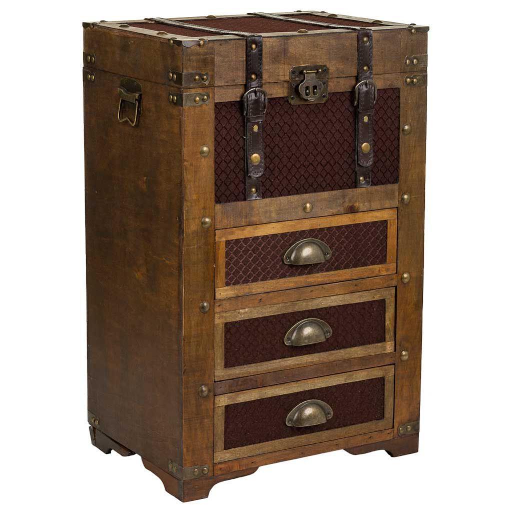 Baúl de madera con 3 cajones Leroy Merlin