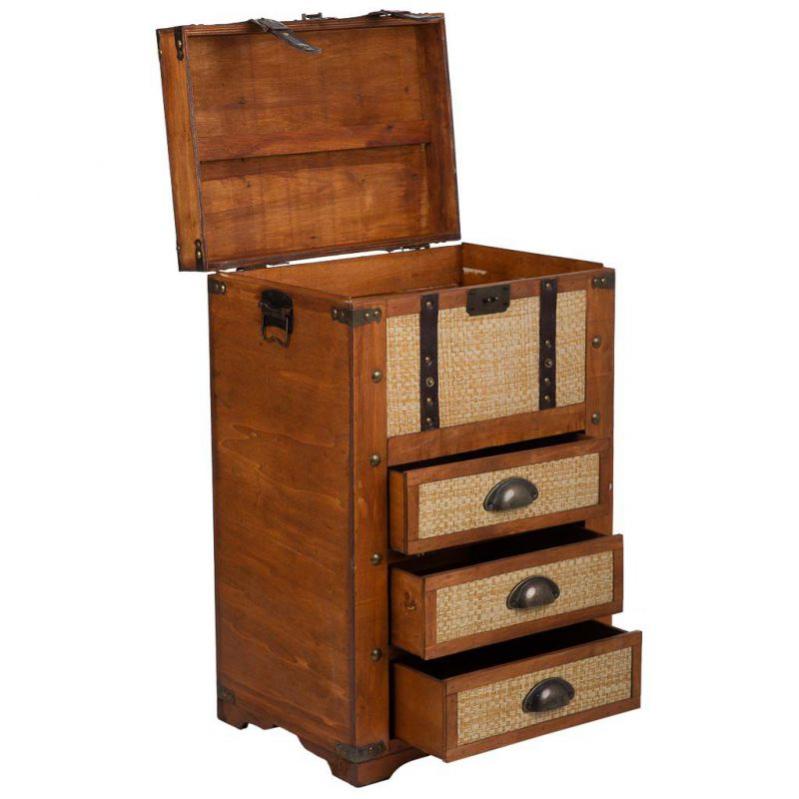 Baúl de madera con 3 cajones Leroy Merlin