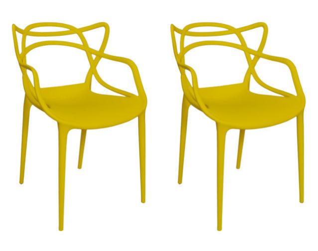 Sedia Ice Gialla Impilabile - Design Moderno, Per Interni/Esterni, Leggera E Resistente - Foto 9