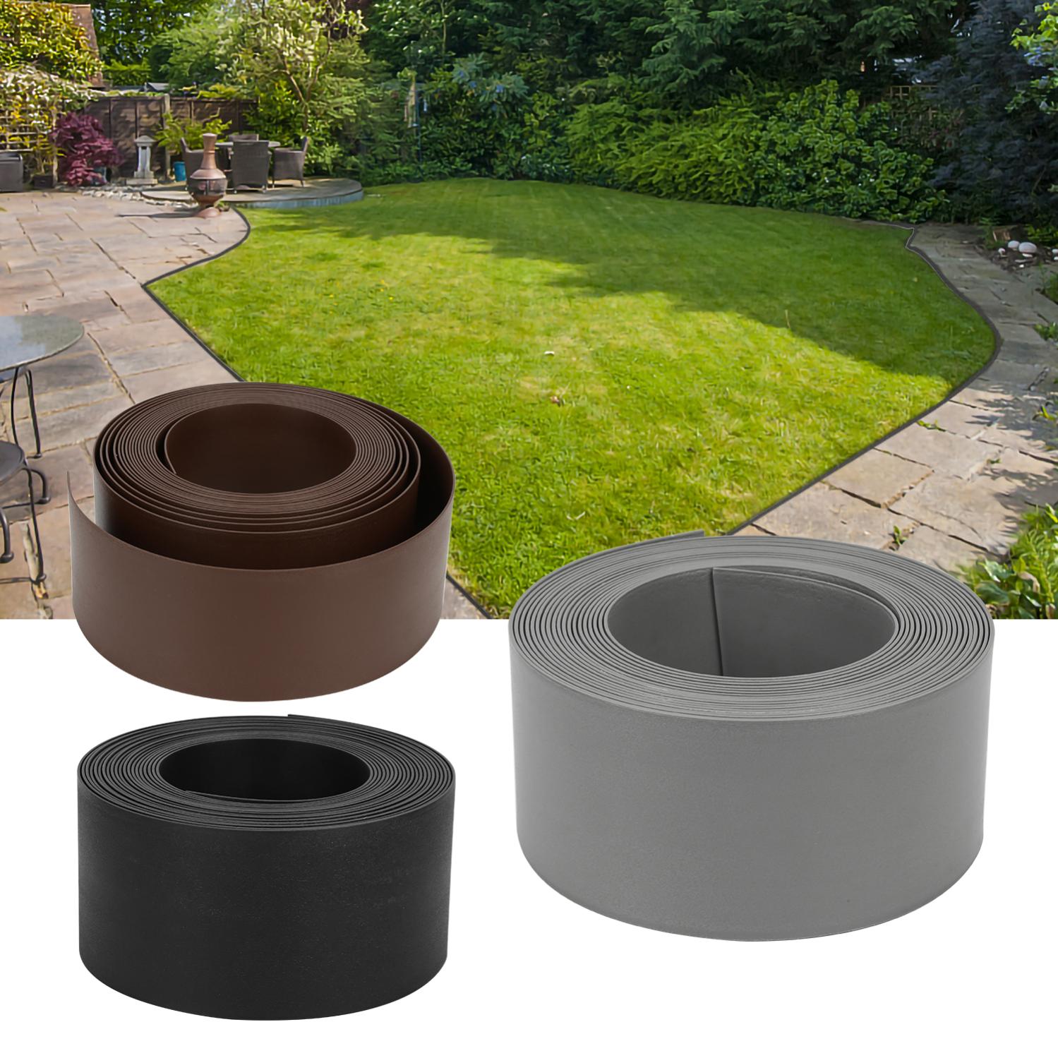 Bordure De Jardin En Plastique Bordure De Jardin Flexible Avec Piquets Robustes De 9,8 M | 10 M Noir 4 Cm De Haut Flexible Pour Parterre De Fleurs Et Piquets En Plastique