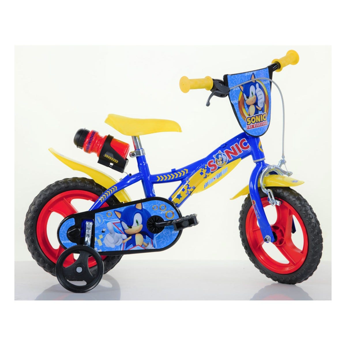 Bicicletta da Bambino Sonic 12 Pollici 3 4 5 anni con Rotelle Bici