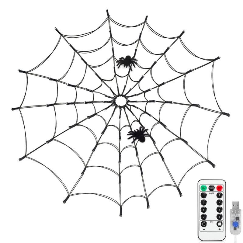 Araignée Géante 153 cm Lumineuse pour Halloween - déguiz-fêtes