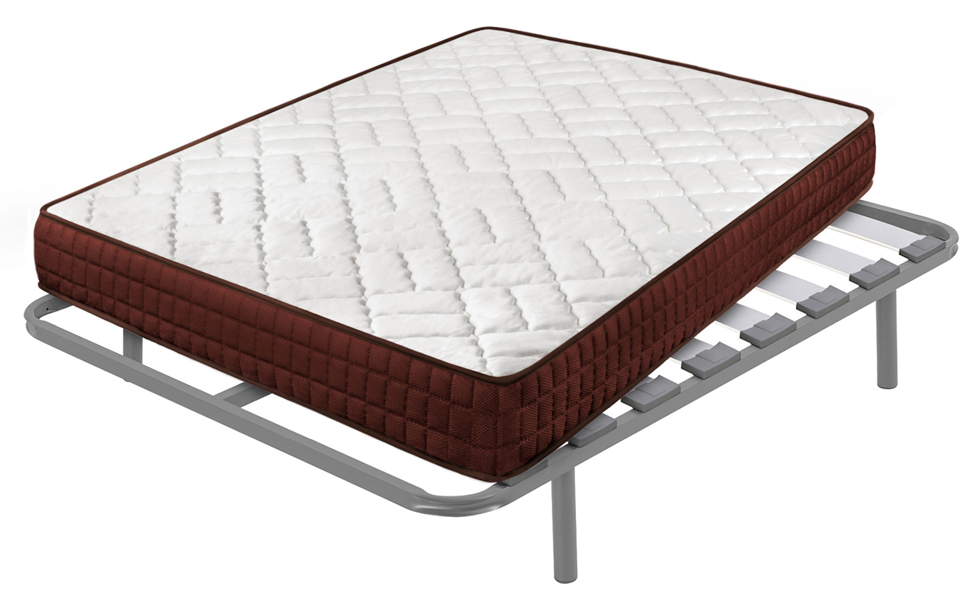 Colchón viscosoft ergos 18 + somier hermes con 5 patas de 25 cm | medidas: 105x190x18 cm