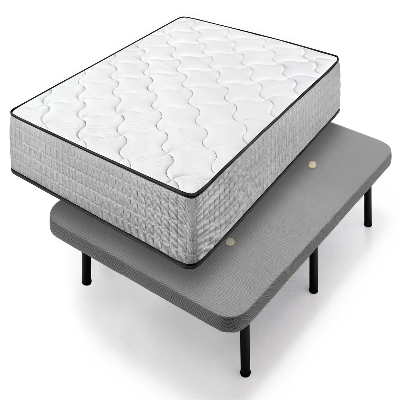 BRASÖY Base cama+6 patas, blanco, 150x190 cm - IKEA