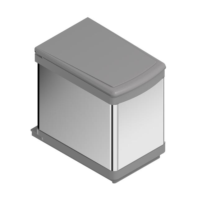 Cubo de Basura extraíble de Acero Inoxidable - Capacidad 16L - para Mueble  de Cocina