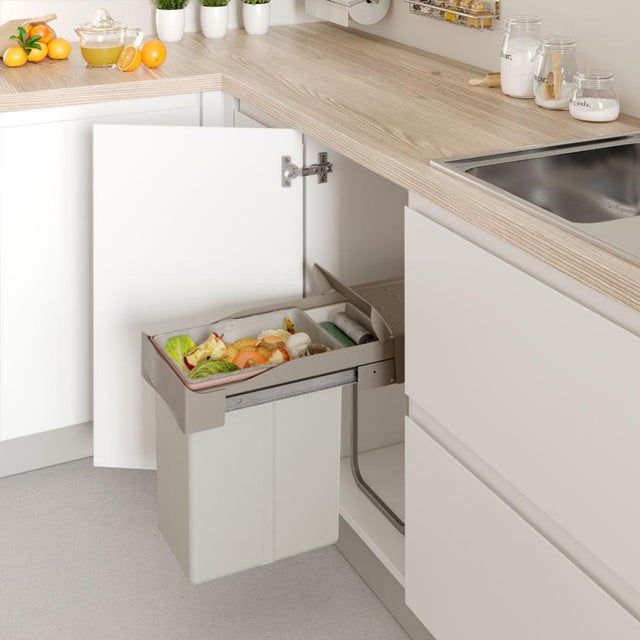 Cubo basura bajo fregadero: ahorro de espacio y diseño útil - Main Image