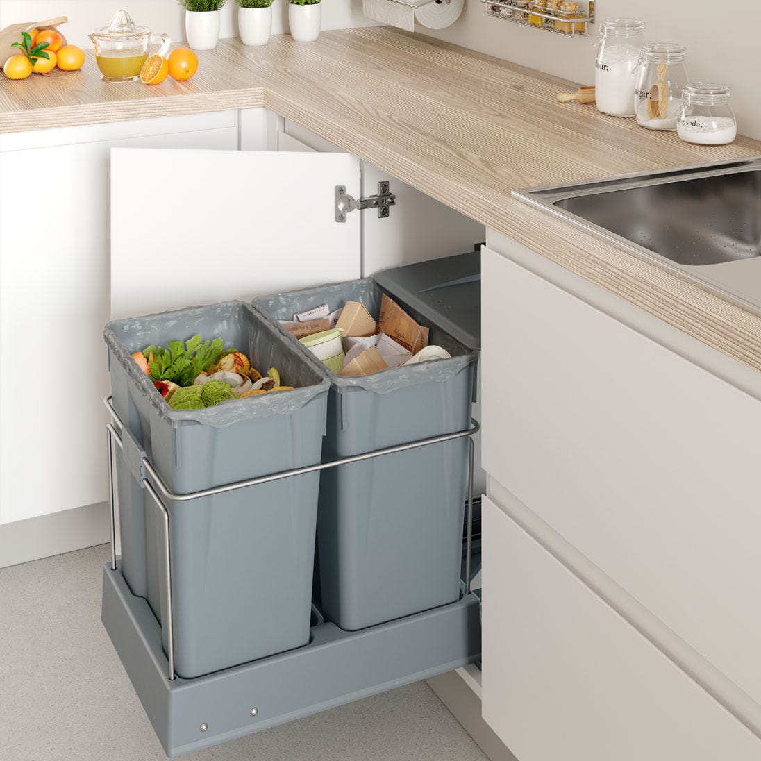 Los 4 mejores cubos de basura extraíbles bajo fregadero de  2022 -  Moderniza tu cocina
