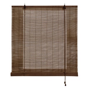 Estores de Bambú, estor enrollable de Bambú natural exterior e interior  Marrón Claro, 150 x 175 cm