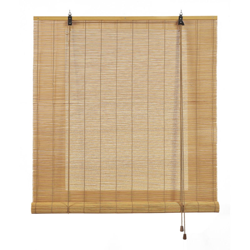 Estores de Bambú, estor enrollable de Bambú natural exterior e interior  Marrón Claro, 90 x 175 cm