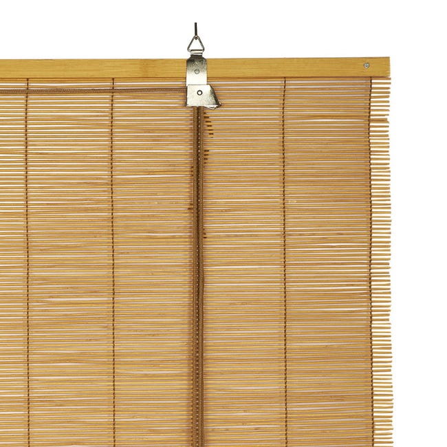 Estores de Bambú, estor enrollable de Bambú natural exterior e interior  Marrón Claro, 150 x 175 cm