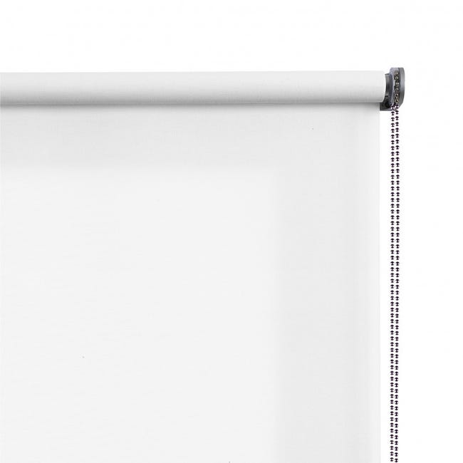 Estor enrollable translúcido sin cadena Samba blanco INSPIRE de 105x190cm