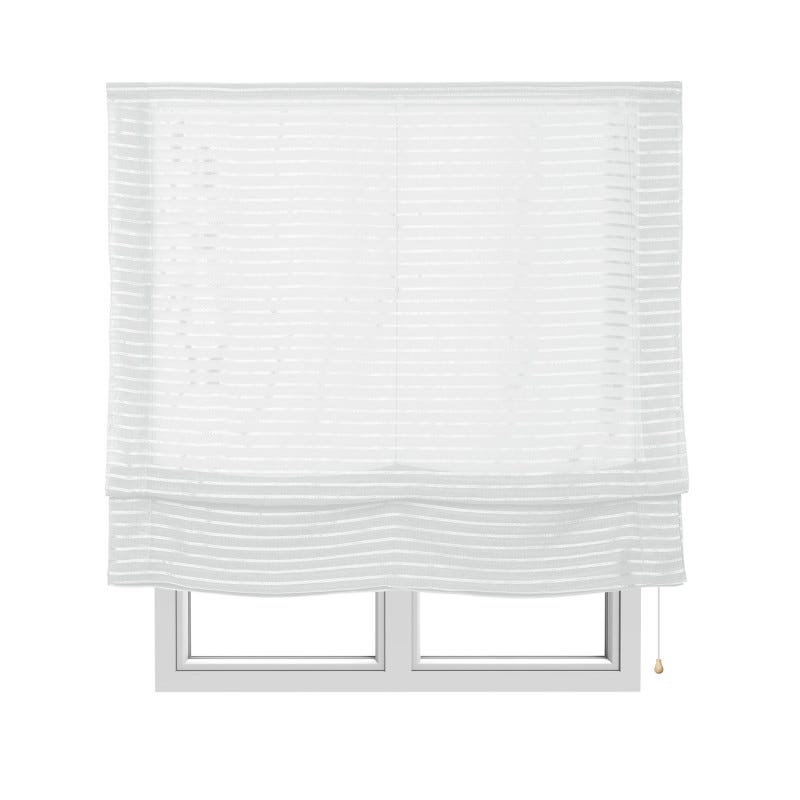 Estor Plegable textil traslúcido Blanco sin varillas 90 x 250 cm