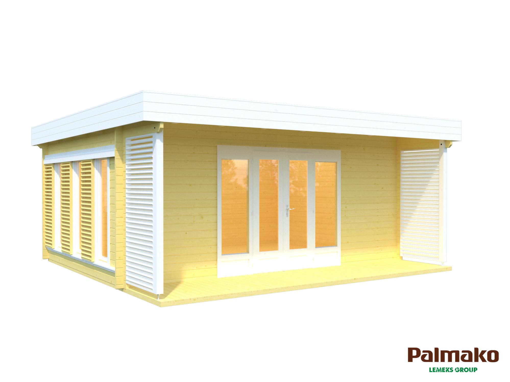 Chalet de Jardin Contemporain 20,3 m² (intérieur) - Palmako CAROLINE