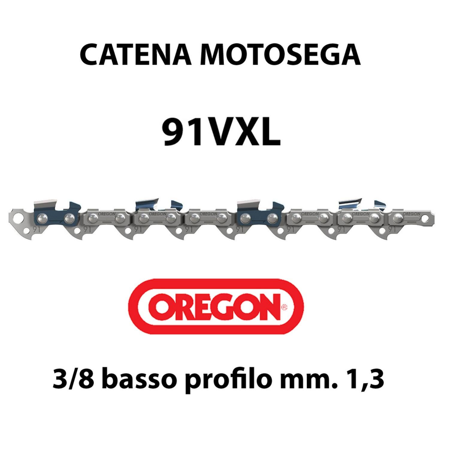 Oregon Catena Per Motosega 90PX057E: Passo 3/8, Spessore 1,1 Mm, 57 Maglie, Basso Rimbalzo E Bassa Vibrazione