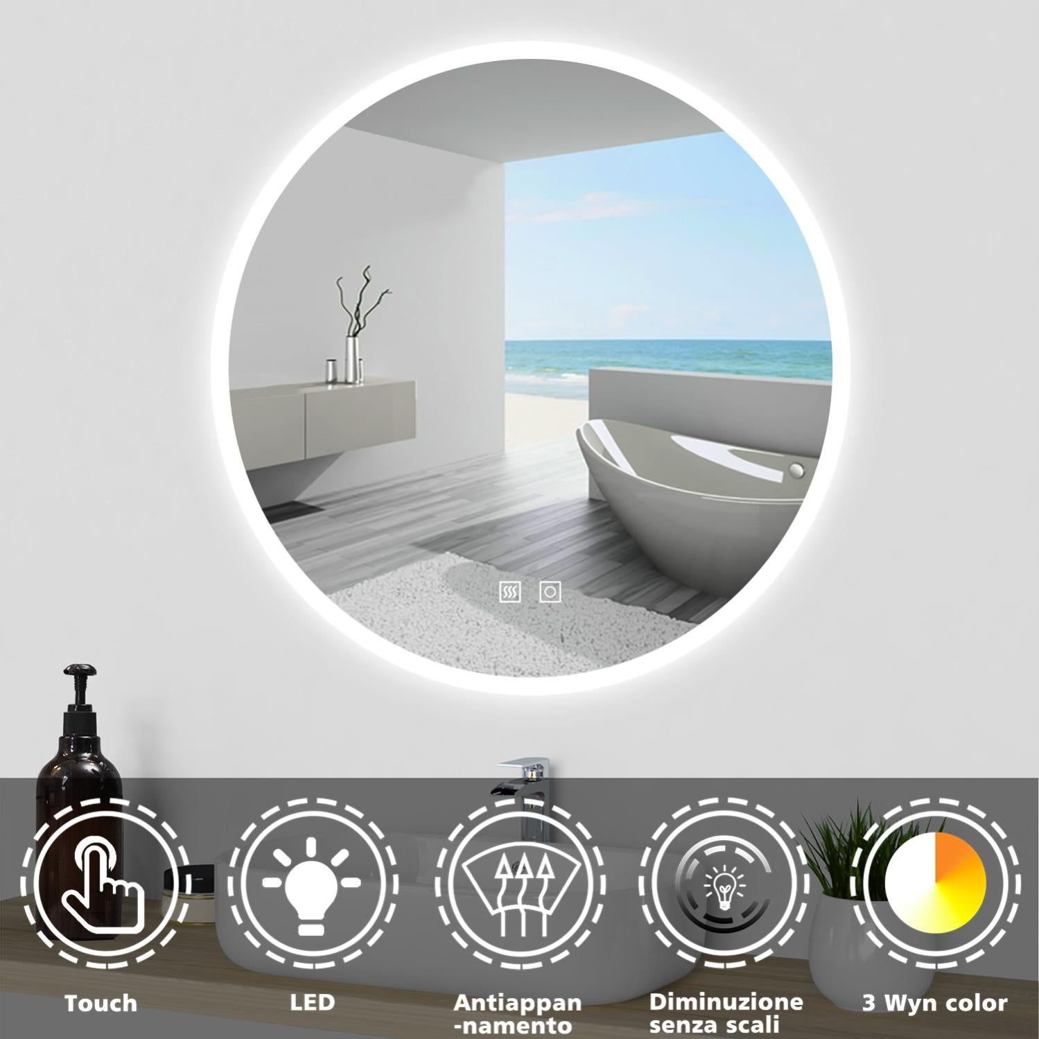 Lampada Da Lettura A Parete LED 2 Pezzi - Touch Dimmerabile, 3 Temperature Colore, Collo D'oca Regolabile, USB