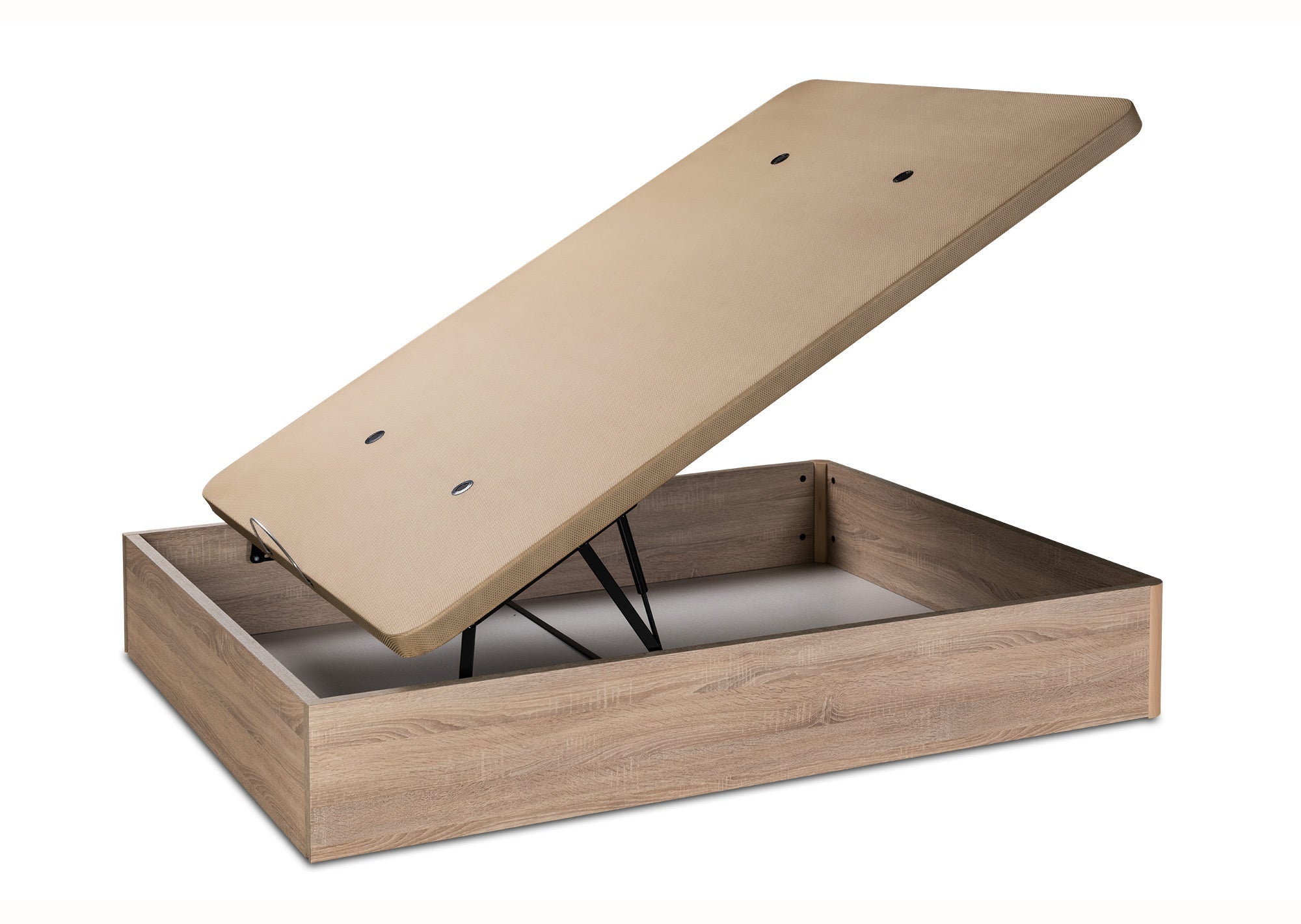 Canapé Abatible Arcón de madera con patas transpirable altura 34,5 cm -  135x200 cm - Cambrian