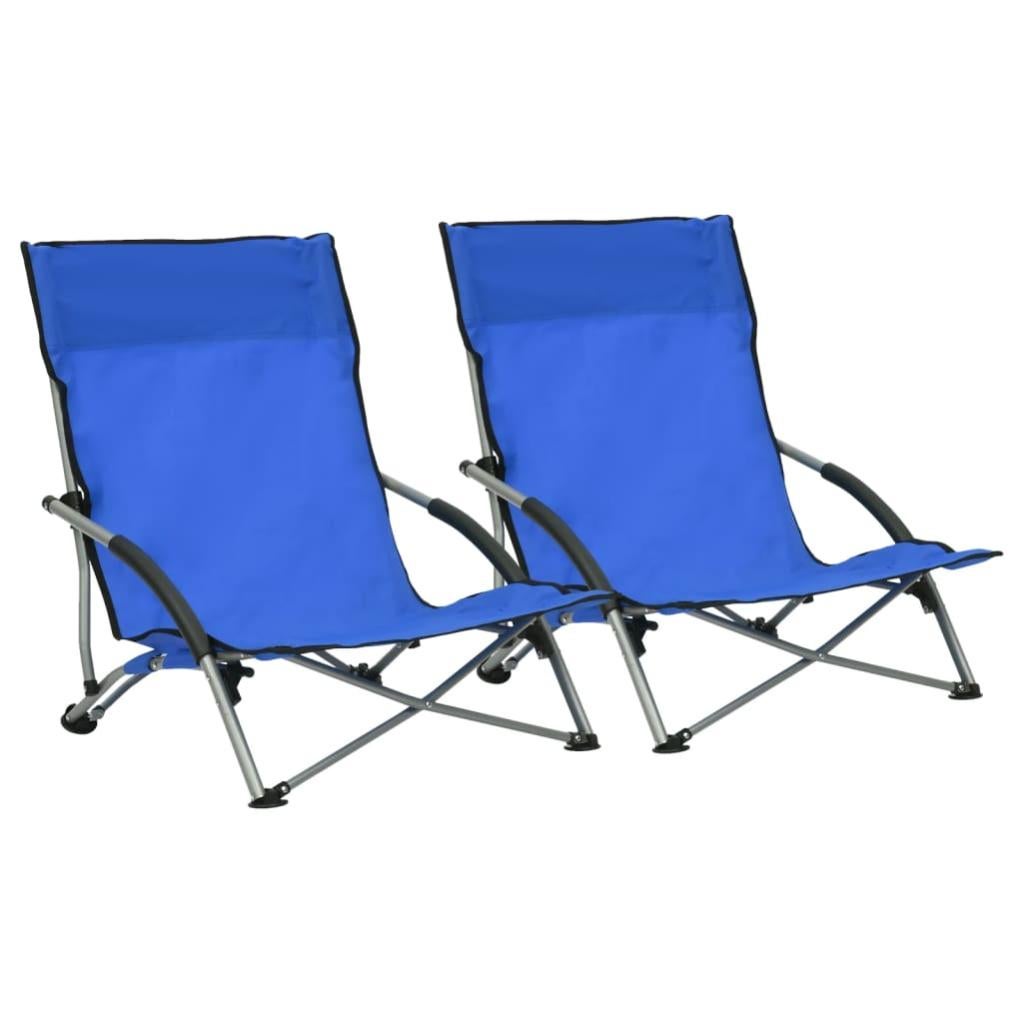 AKTIVE Confezione da 2 sedie da spiaggia pieghevoli e