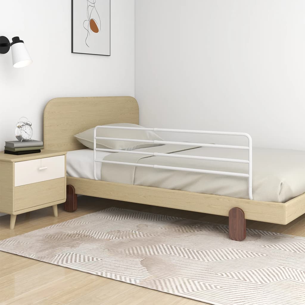 Maison Exclusive Barandilla de seguridad cama de niño gris oscuro tela  190x25 cm