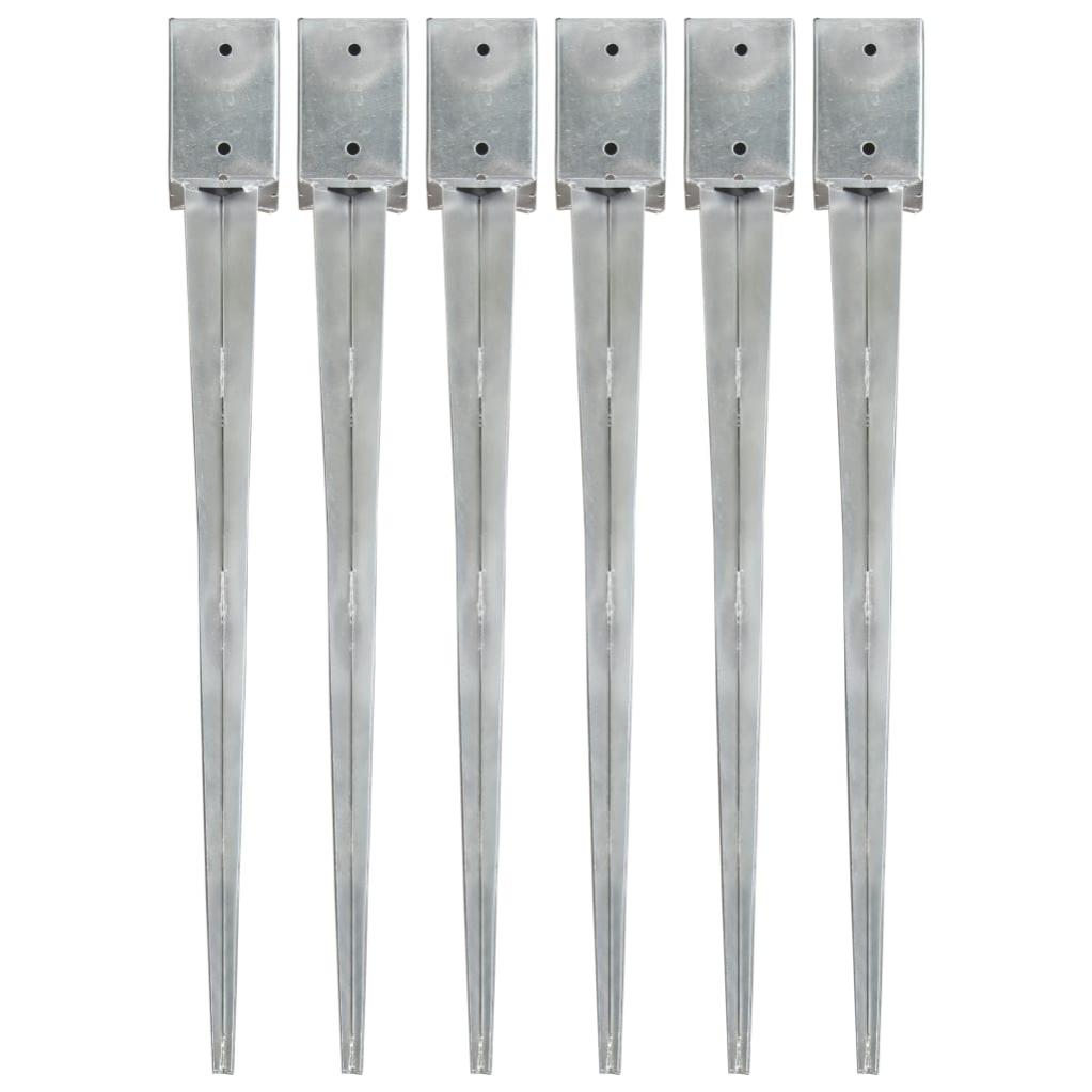 Picchetti Di Terra 12 Pz Argento 8x8x91 Cm In Acciaio Zincato - Foto 7