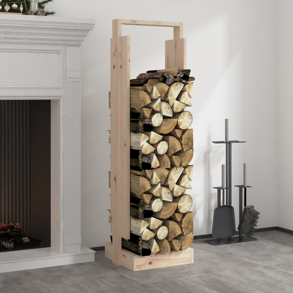 Maison Exclusive - Soporte para leña madera maciza de pino 33,5x30x110 cm