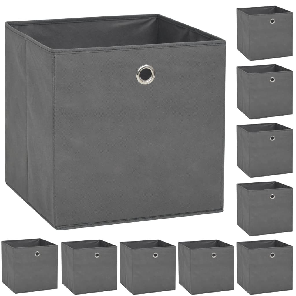 Maison Exclusive Cajas de almacenaje 2 unidades tela gris antracita  50x30x25 cm
