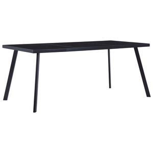 Maison Exclusive - Tavolo da Pranzo Nero 120x60x75 cm in Vetro Temperato