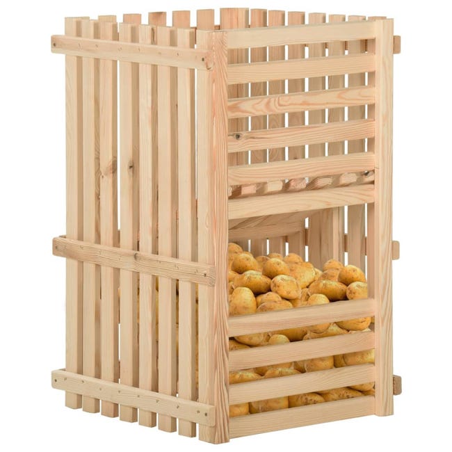 Maison Exclusive Caja para patatas madera maciza de pino 50x50x80 cm