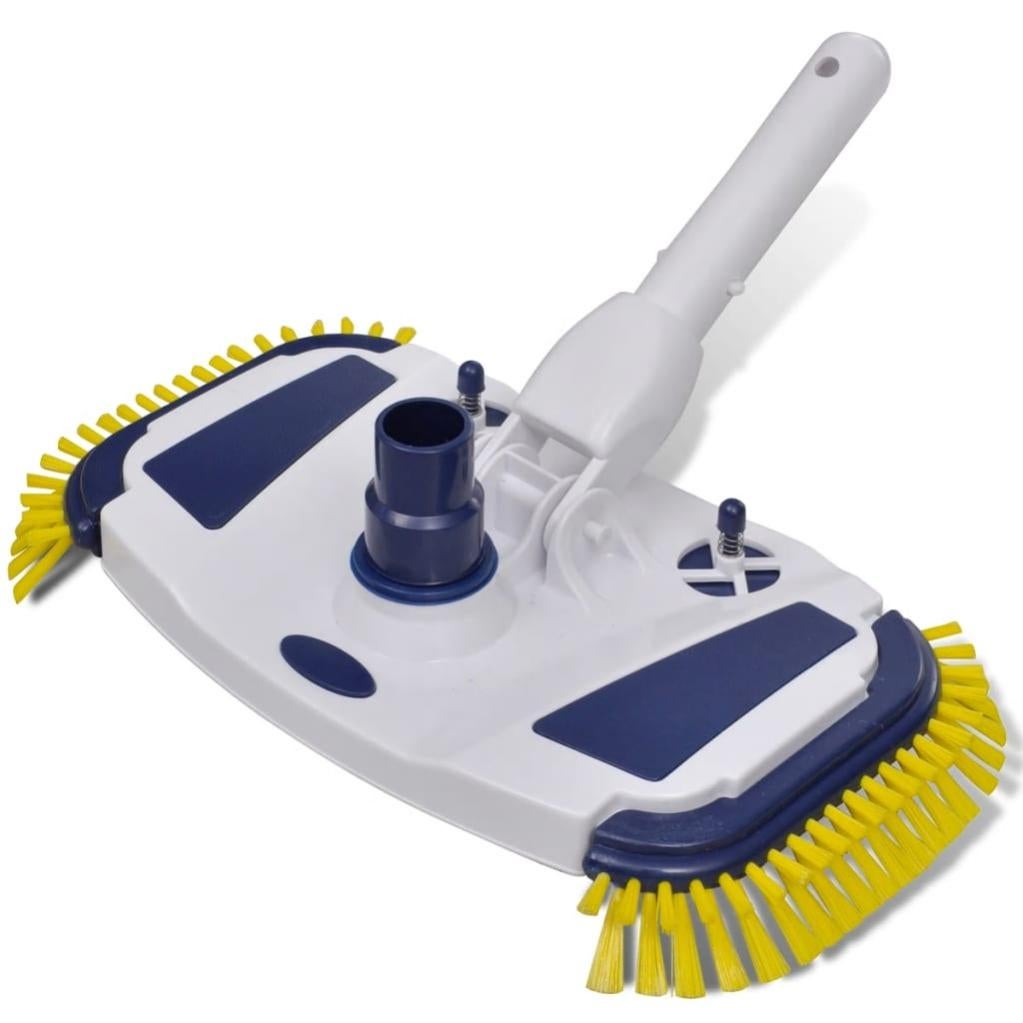 DEWIN Brosse Tête D'Aspirateur Piscine Incurvée - Nettoyage Efficace Fond Et Parois, Bleu Et Blanc