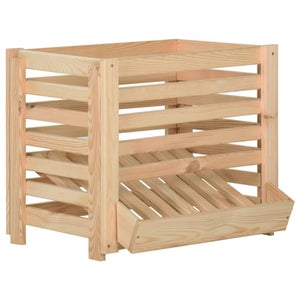 Maison Exclusive Caja para patatas madera maciza de pino 50x50x80 cm