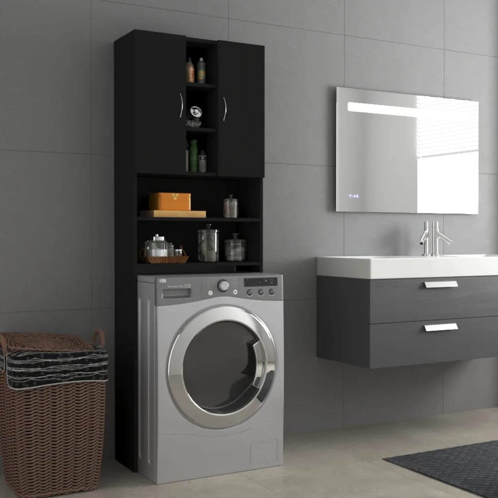 Lavadero y mueble para lavadora de PVC color blanco 109x60 cm mod. Silvestro