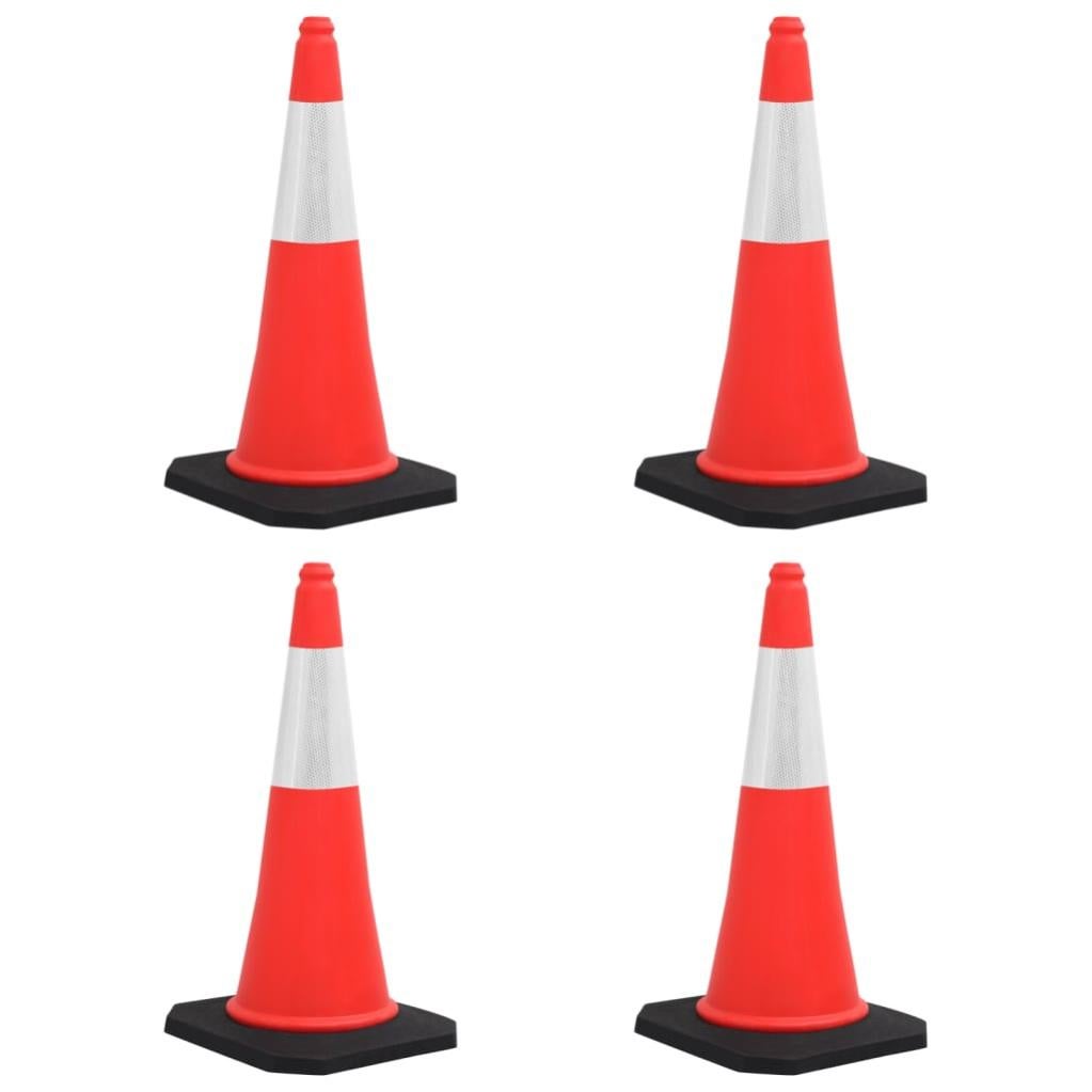 Lot de 4 cônes de signalisation pliables de 15,5 pouces, cônes de