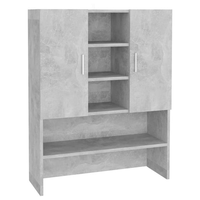Mueble para lavadora y secadora, color roble gris, H. 143 A.201 P