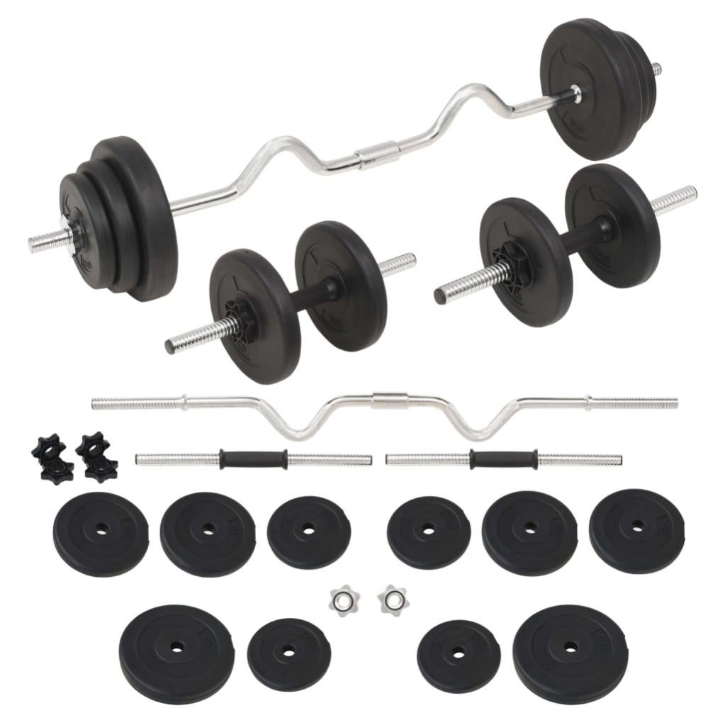 Set Manubri 3in1 Da 60kg - Con Bilanciere, Manubri Corti E Curl Bar, Pesi Inclusi, Per Allenamento Casa - Foto 3