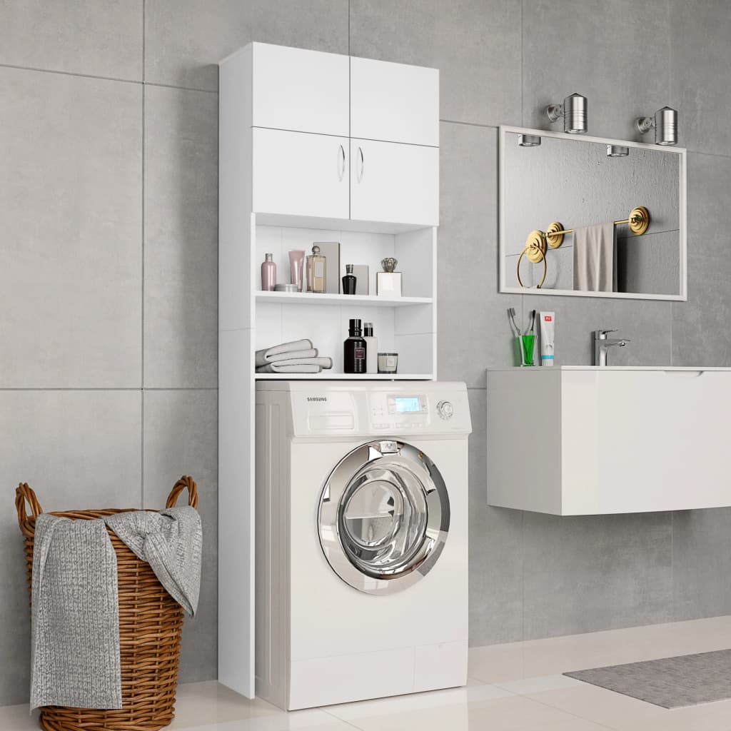 Maison Exclusive - Armário máquina de lavar roupa 64x25,5x190 cm aglomerado  branco