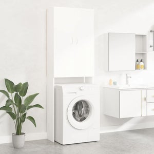 Mueble para elevar la lavadora y secadora, Con bandejas extensibles, Módulos superiores de 61cm de altura, 134 (Ancho) x 207 (Alto) 65 cm  (Fondo)