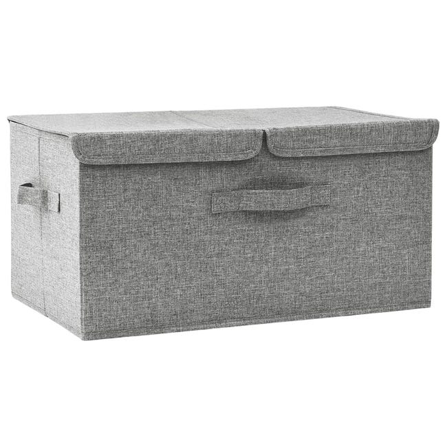 Maison Exclusive Caja de almacenaje tela gris 50x30x25 cm
