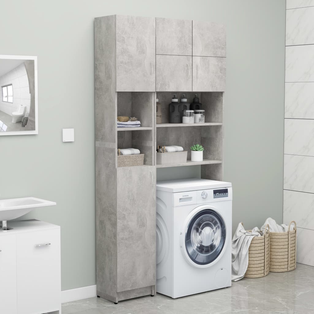 Armoire lave linge gris béton armoire machine à laver - Ciel & terre