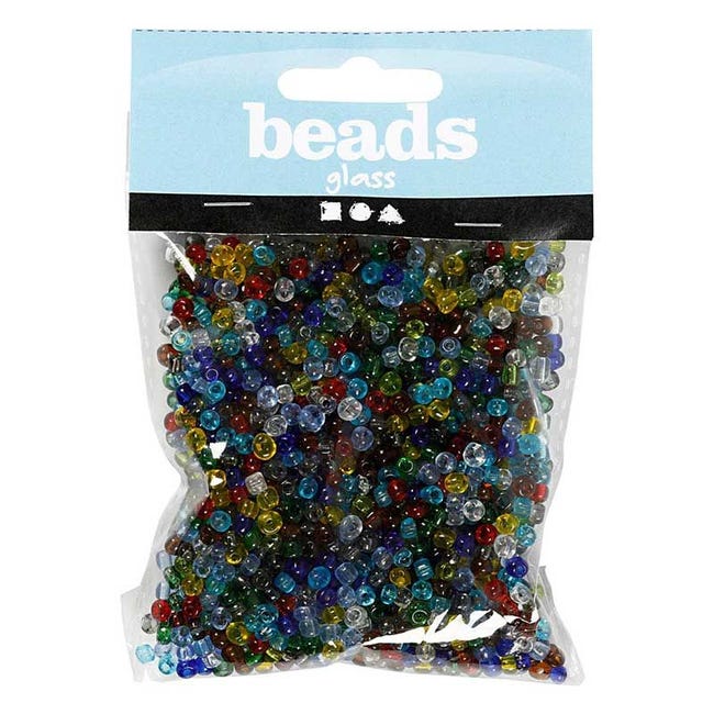Perles rocaille multicolores Ø 4 mm - 130 g