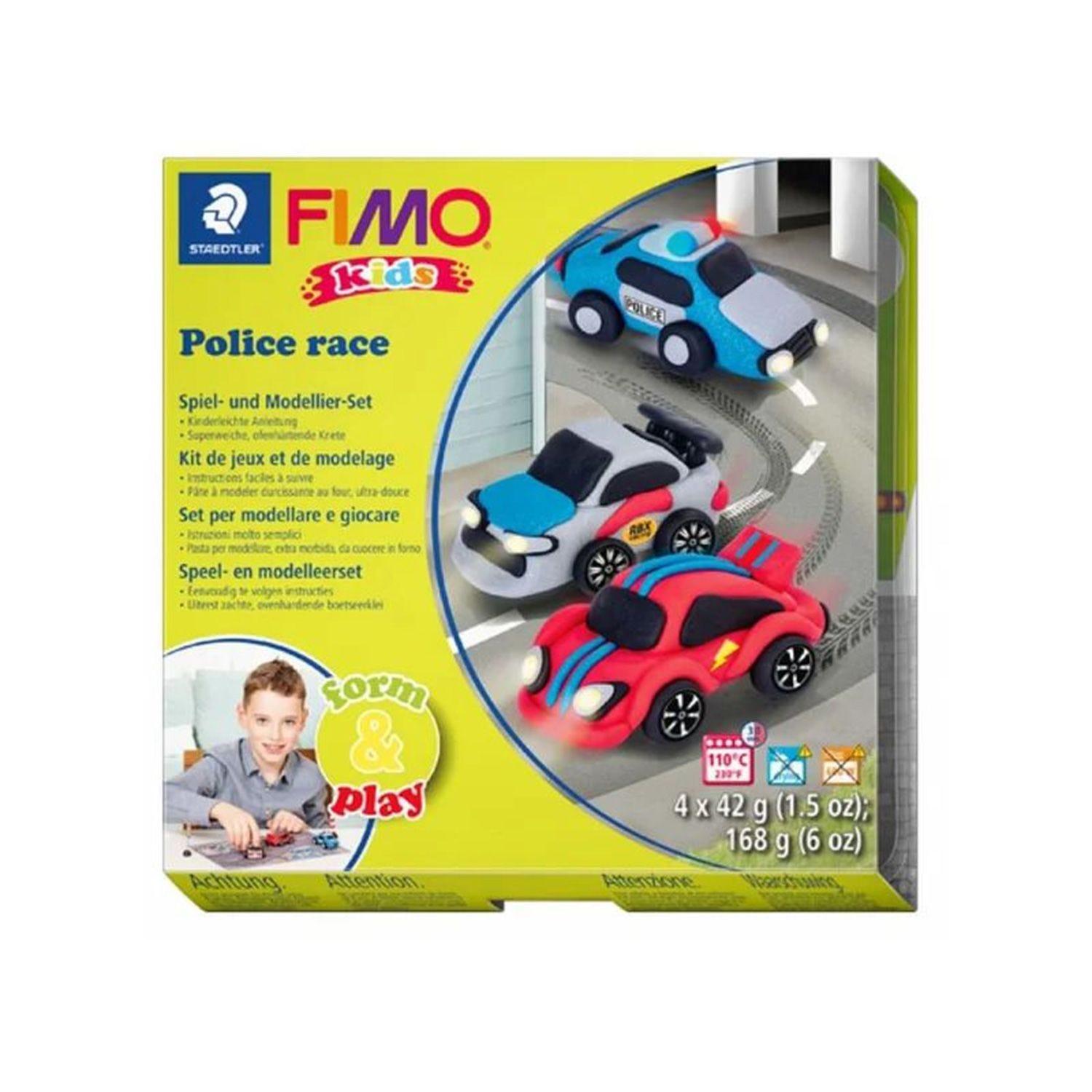 Set di modellazione per bambini - argilla polimerica - auto della polizia
