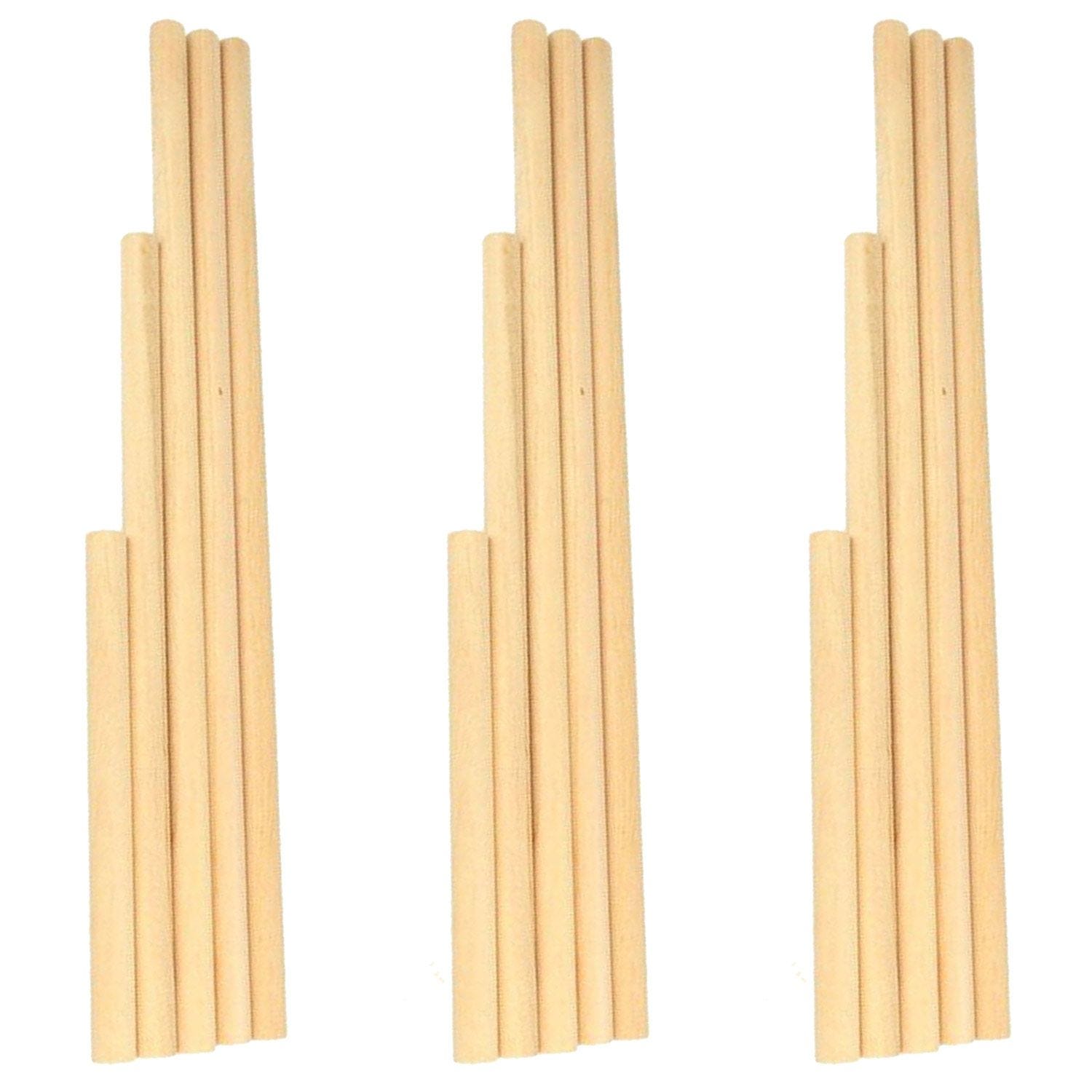 15 bastoncini di legno per Macrame