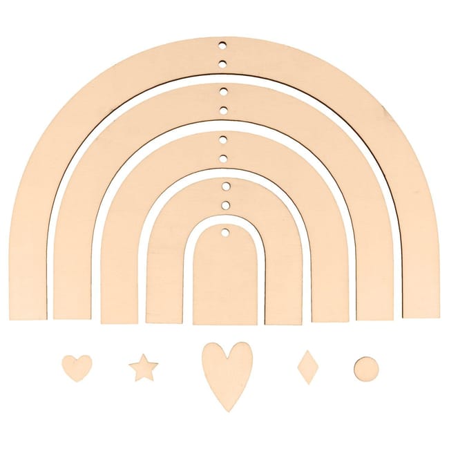 Appendiabiti Arcobaleno Per Bambini Howa - Legno, 3 Ganci, Design Colorato - Foto 9