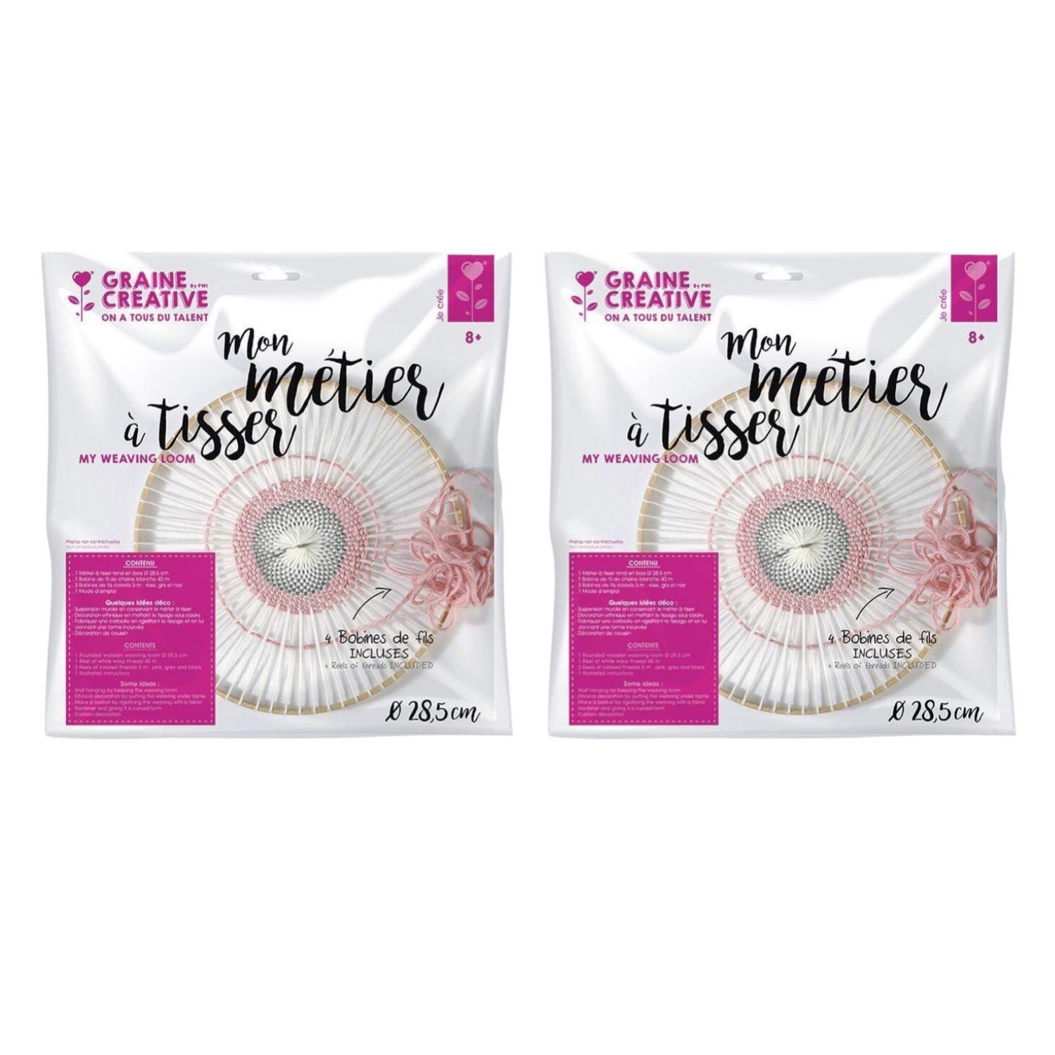 MCPINKY Kit Telai Per Maglieria Rotondi - Set Da 12 Pezzi Con 5 Telai, 4 Pompon, Uncinetto E Aghi - Per Cappelli, Sciarpe, Scialli