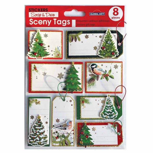 Étiquettes cadeaux de Noël Autocollants Rudolph & Co. Étiquettes