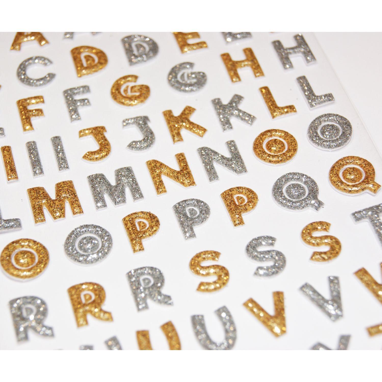 Adesivi Schiuma Glitter - 150 Lettere E Numeri Colorati, Autoadesivi, Per Bambini E DIY - Foto 3