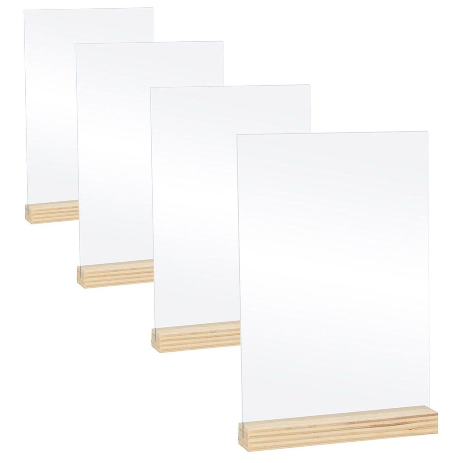 20 Cartelli Segnaposto In Acrilico Trasparente 10x15 Cm Con Supporti - Per Matrimoni, Feste E Decorazioni - 6
