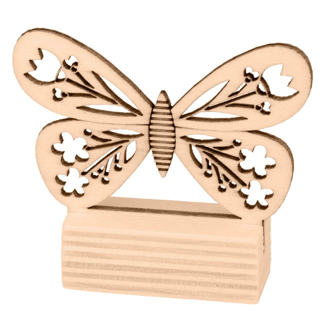Segnaposto in legno a forma di farfalla